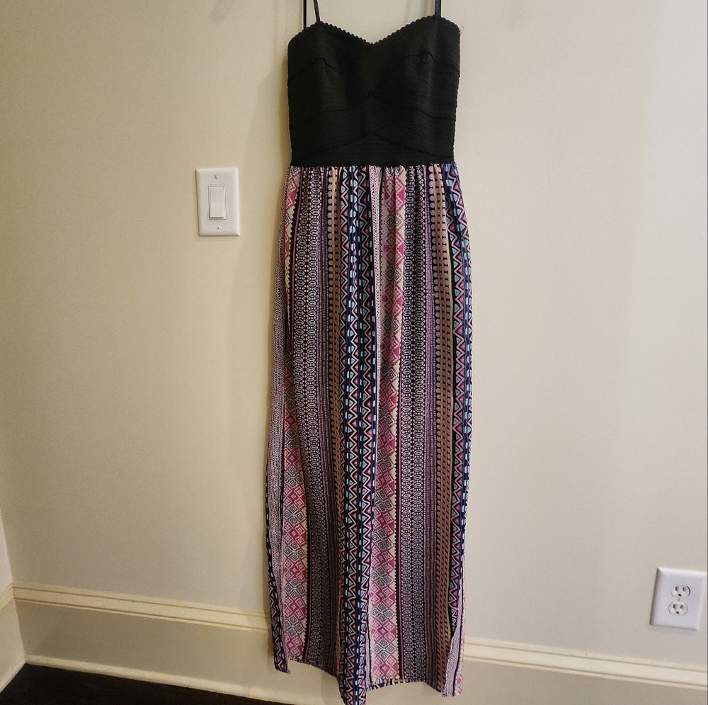 Strapless 00s Bandeau Top Boho Dress